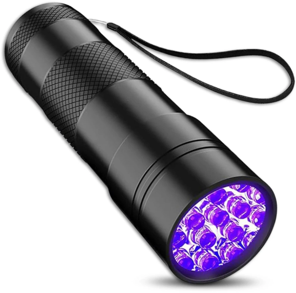 Bez Marki UV LED žibintuvėlis juodas aliuminis 395 nm Z9