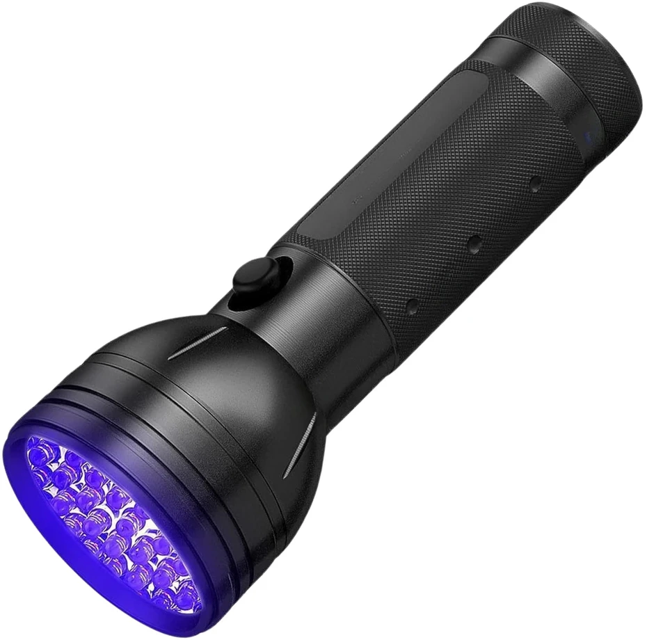 UV žibintuvėlis juodas aliuminis 51 LED 395 nm Z3