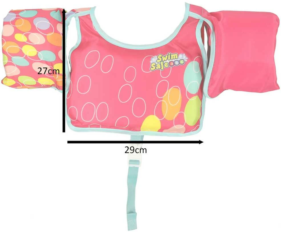 Vaikiška plaukimo liemenė su rankovėmis 3-6 m. 19-30 kg, rožinė