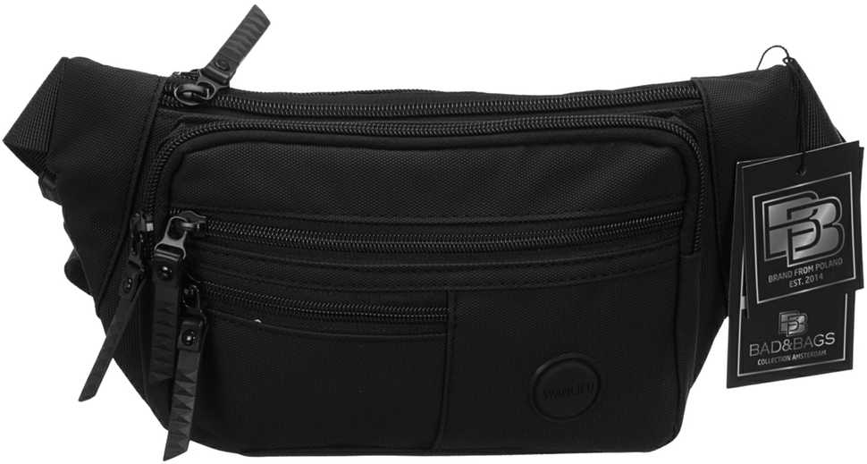 Vandeniui atspari juosmens rankinė BAD&BAGS, juoda