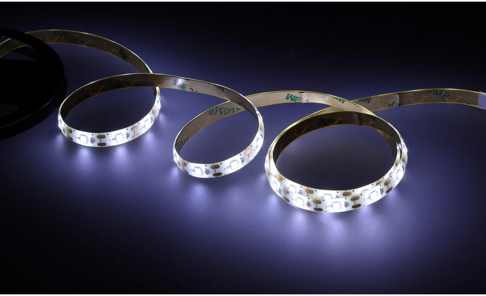 Vandeniui atspari LED juosta su judesio jutikliu, 1m, 59 LED, šaltai balta, USB baterija