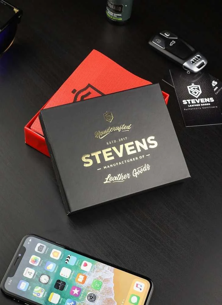 Vertikali odinė piniginė vyrams Stevens DP01