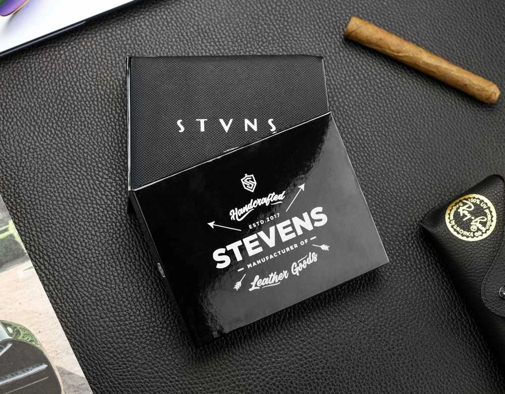 Vertikali odinė piniginė vyrams Stevens DP01