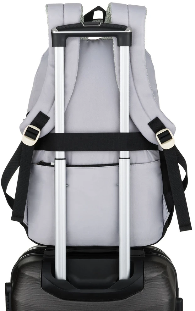 Vidutinė kuprinė unisex Peterson, balta ir juoda