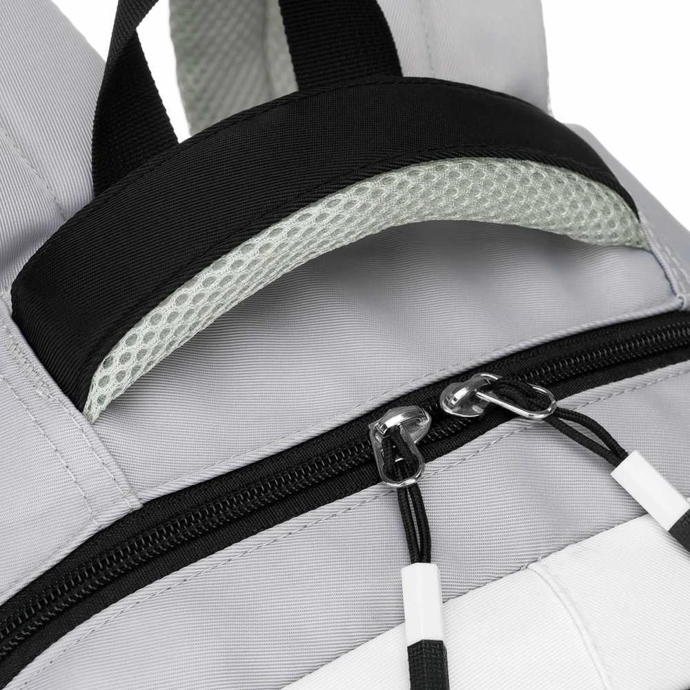 Vidutinė kuprinė unisex Peterson, balta ir juoda