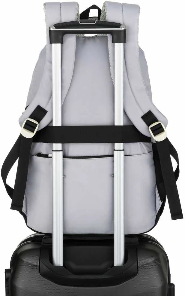 Vidutinė kuprinė unisex Peterson, balta ir juoda