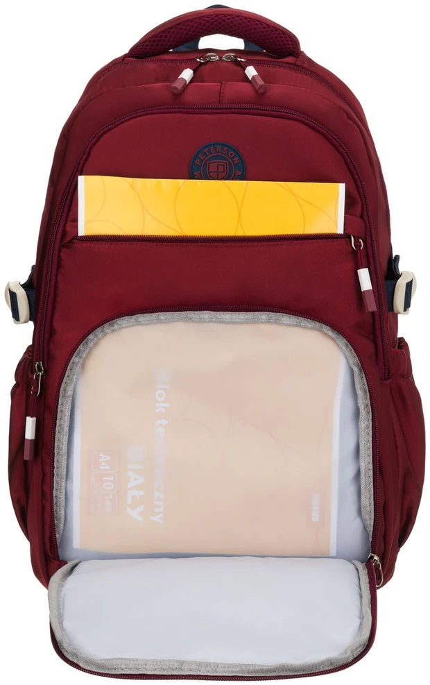 Vidutinė kuprinė unisex Peterson, bordo