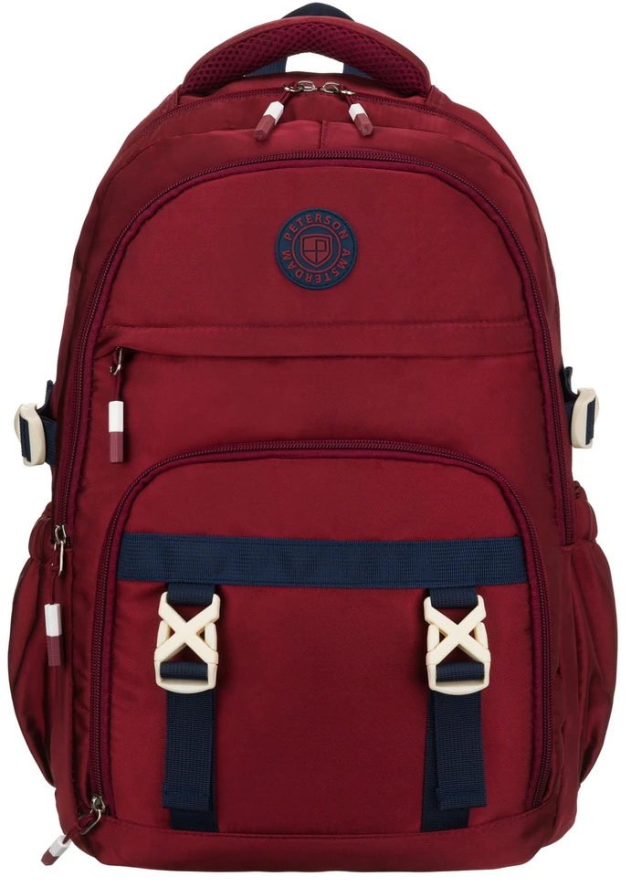 Vidutinė kuprinė unisex Peterson, bordo