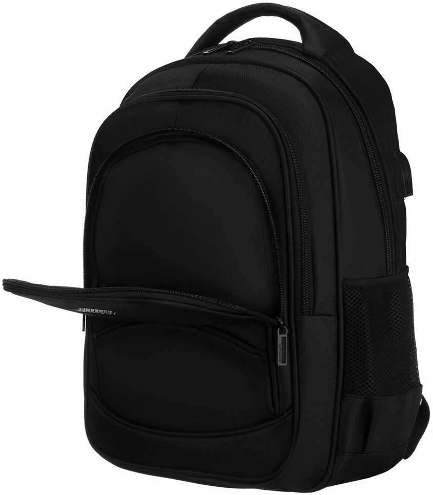 Vidutinė kuprinė unisex Peterson, juoda