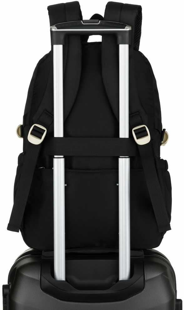Vidutinė kuprinė unisex Peterson, juoda
