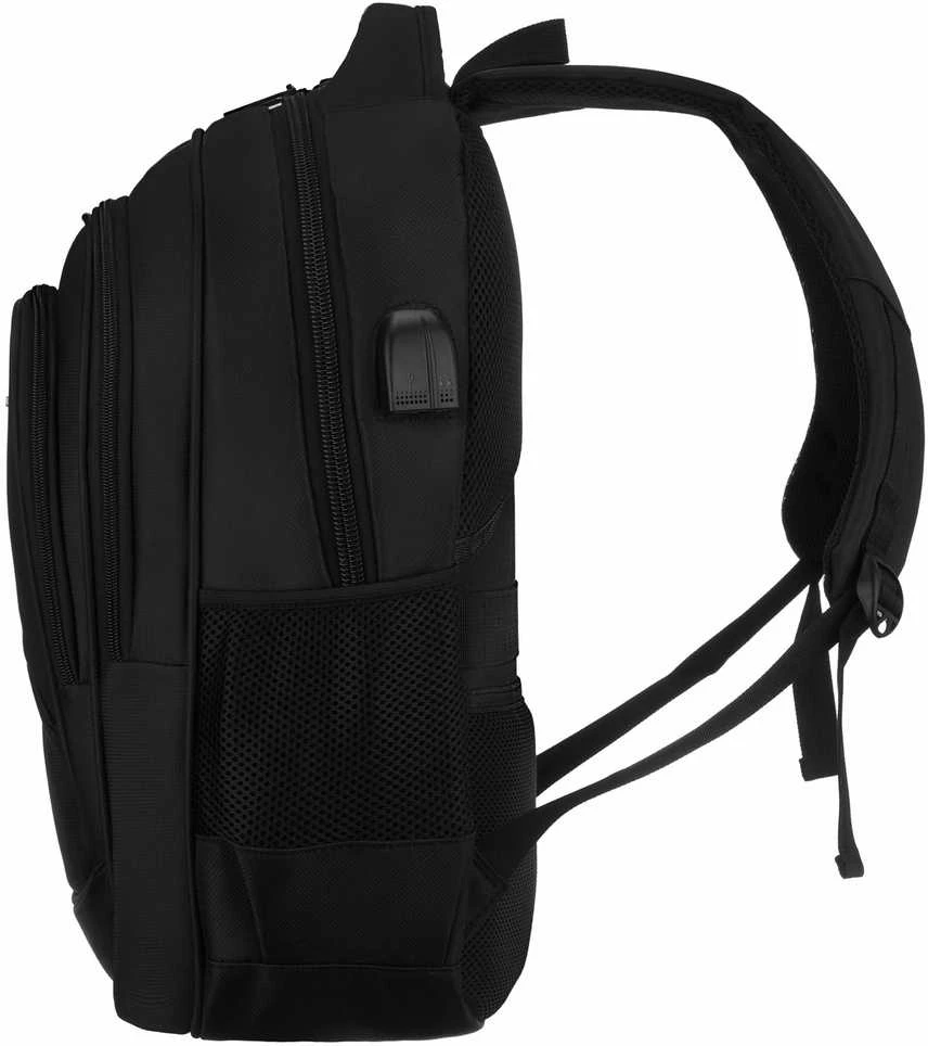 Vidutinė kuprinė unisex Peterson, juoda