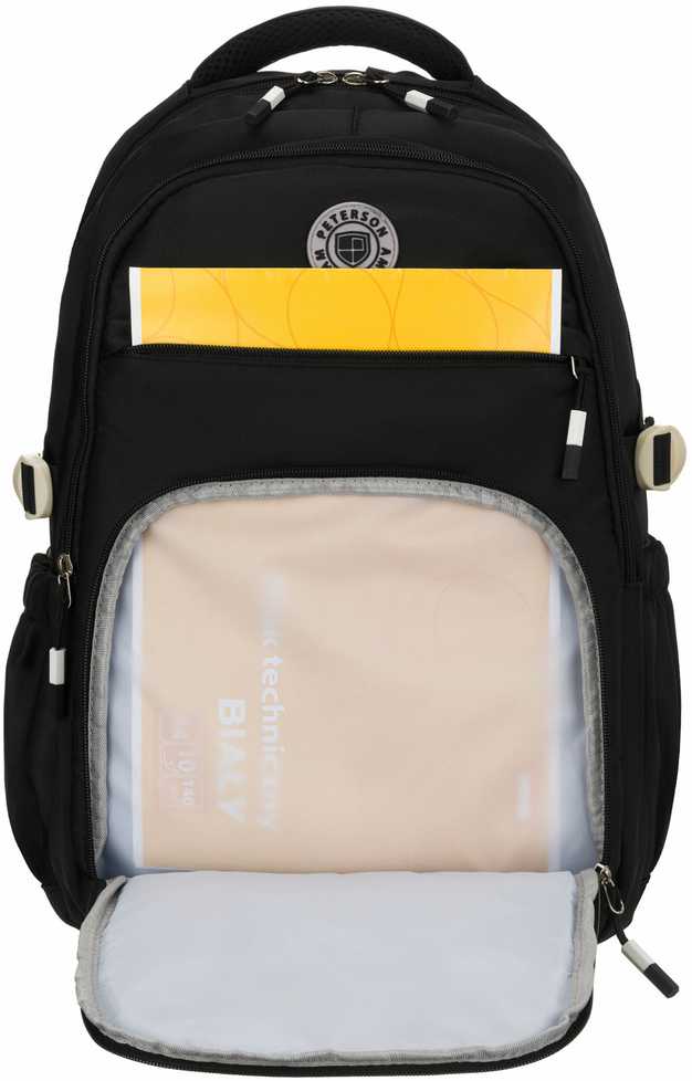 Vidutinė kuprinė unisex Peterson, juoda