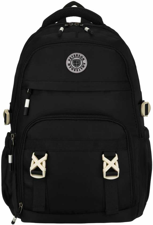 Vidutinė kuprinė unisex Peterson, juoda