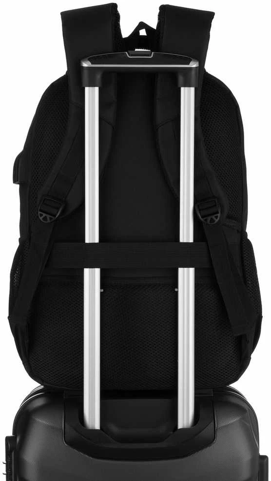Vidutinė kuprinė unisex Peterson, juoda