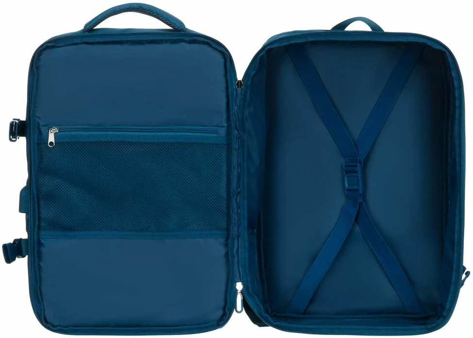 Vidutinė kuprinė unisex Peterson, mėlyna