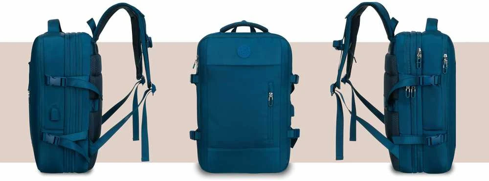 Vidutinė kuprinė unisex Peterson, mėlyna