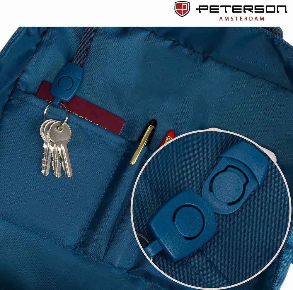 Vidutinė kuprinė unisex Peterson, mėlyna