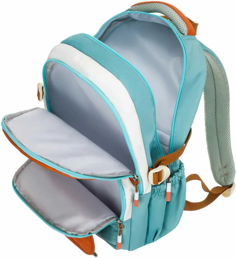 Vidutinė kuprinė unisex Peterson, mėlyna-oranžinė