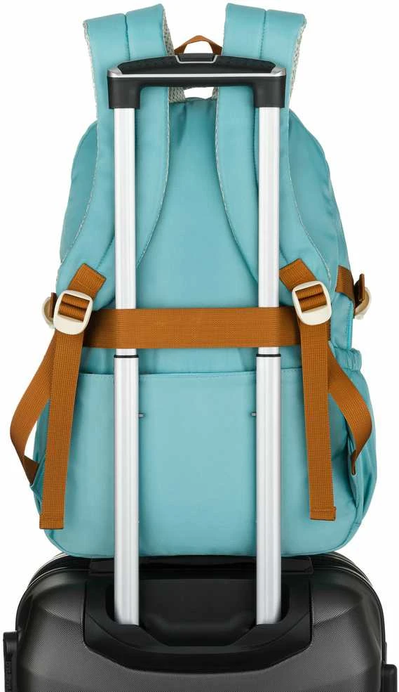 Vidutinė kuprinė unisex Peterson, mėlyna-oranžinė