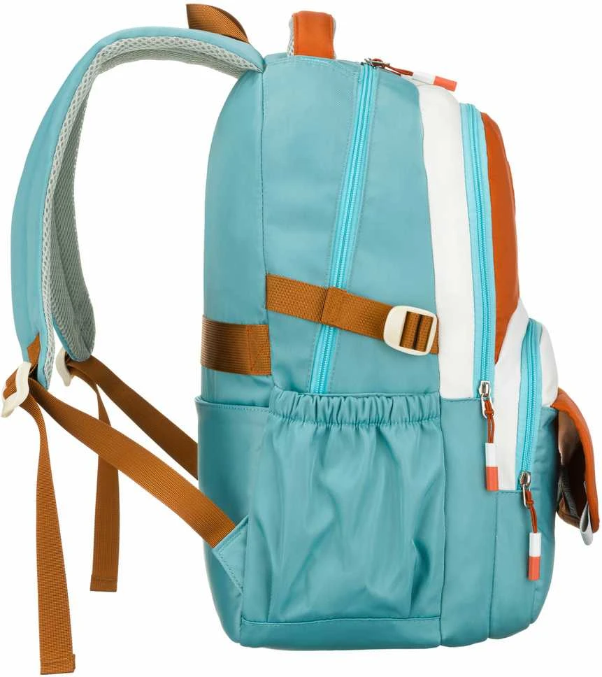 Vidutinė kuprinė unisex Peterson, mėlyna-oranžinė