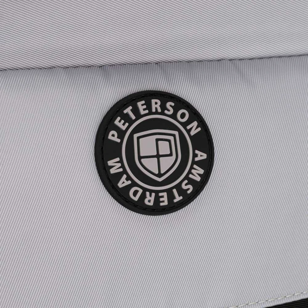 Vidutinė kuprinė unisex Peterson, pilka-juoda