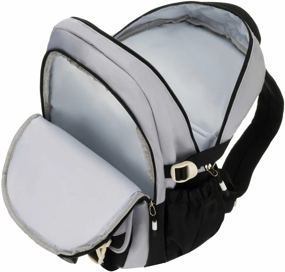 Vidutinė kuprinė unisex Peterson, pilka-juoda