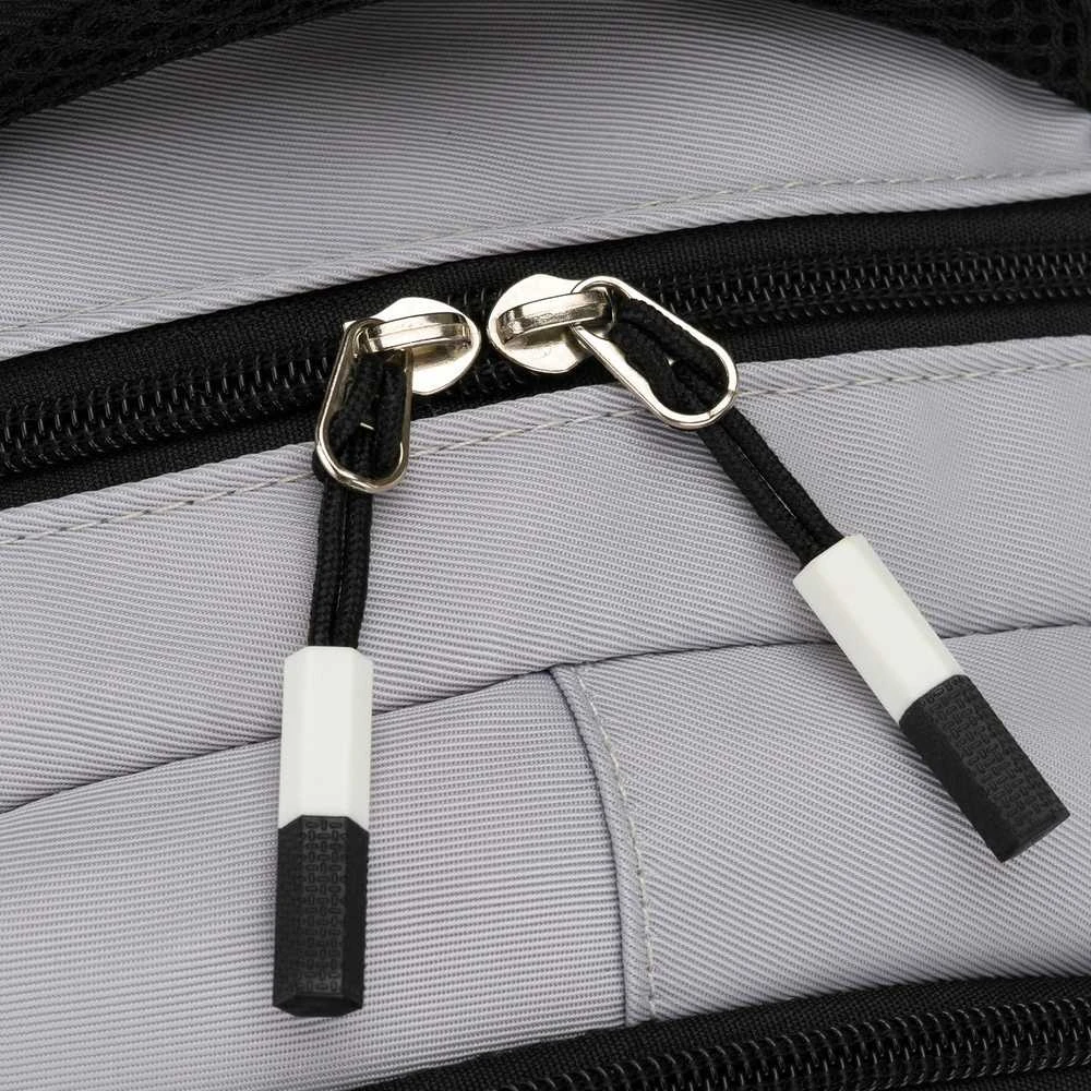 Vidutinė kuprinė unisex Peterson, pilka-juoda