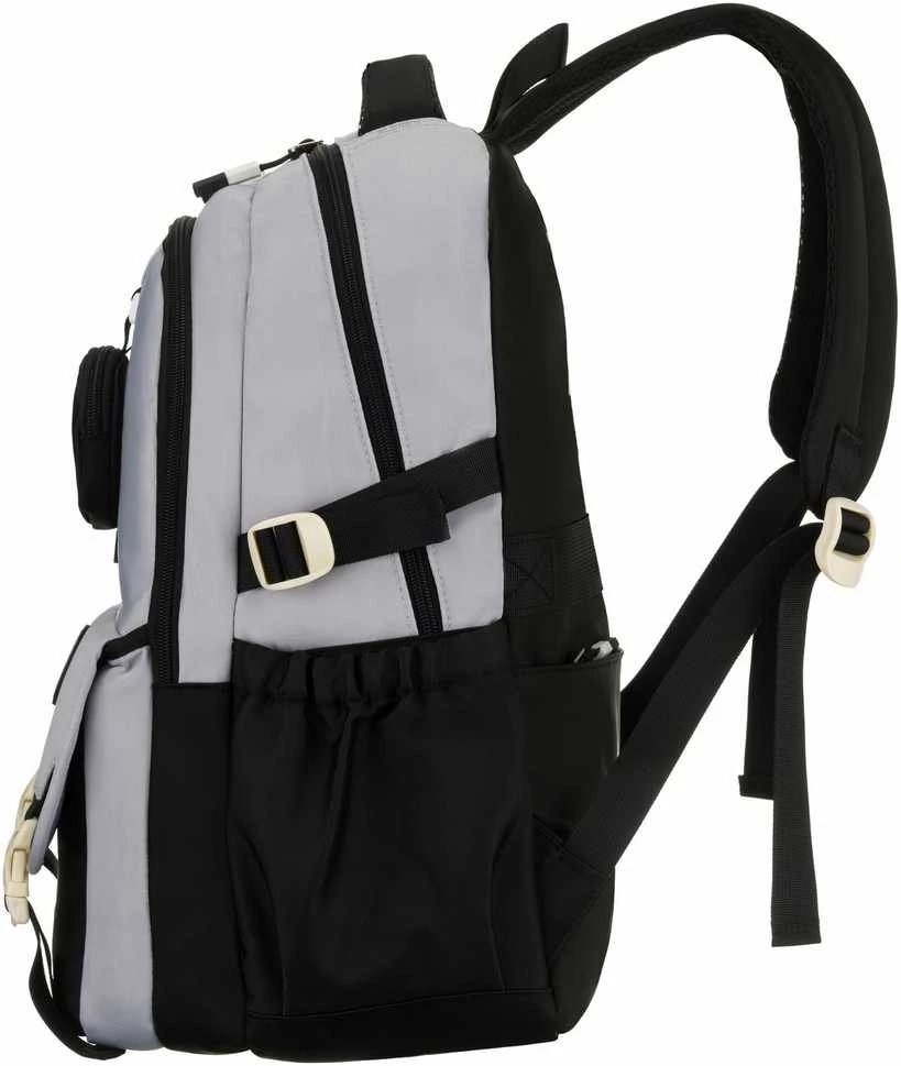 Vidutinė kuprinė unisex Peterson, pilka-juoda