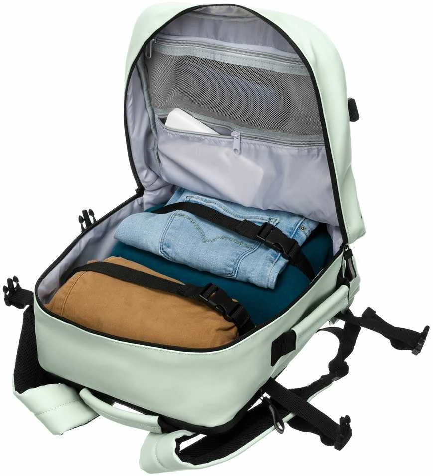Vidutinė kuprinė unisex Peterson, šviesiai žalia