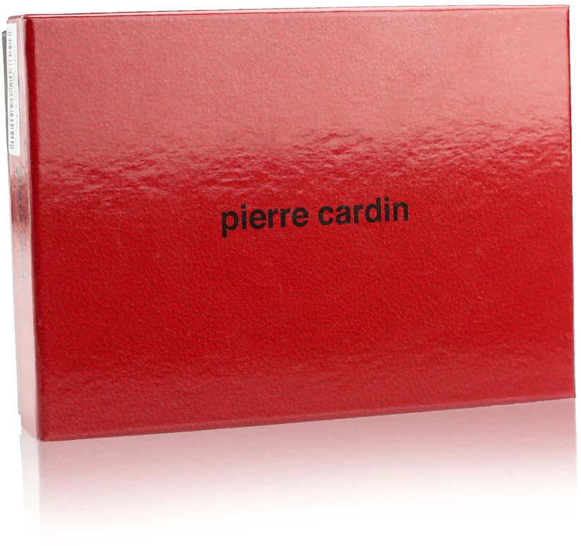 Vidutinė moteriška dirbtinės odos piniginė Pierre Cardin, raudona, su užsegimu D40333