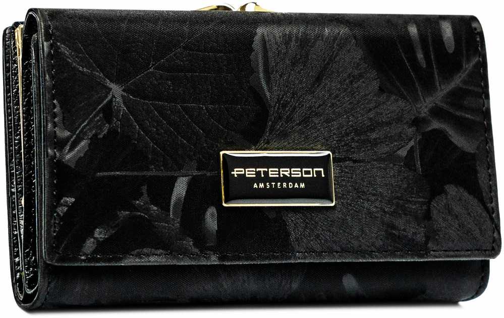 Vidutinė piniginė moterims Peterson, juoda 2555