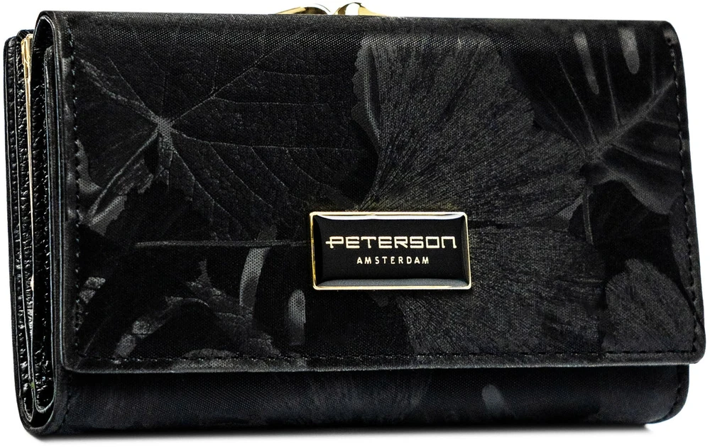 Vidutinė piniginė moterims Peterson, juoda 2555