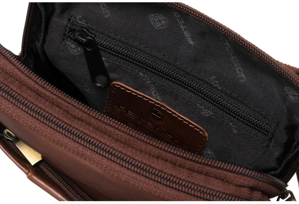 Vidutinė rankinė vyrams Peterson, ruda 6804