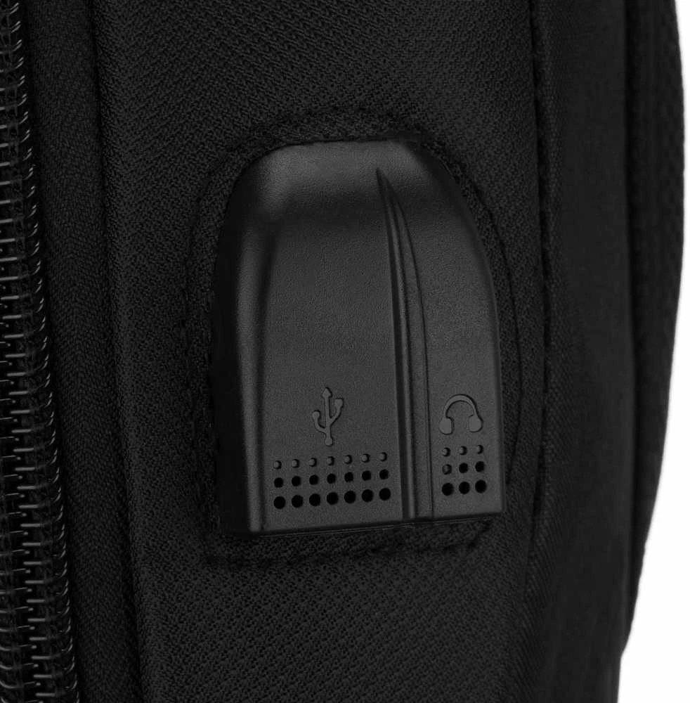 Vidutinis kuprinė unisex Peterson, juoda