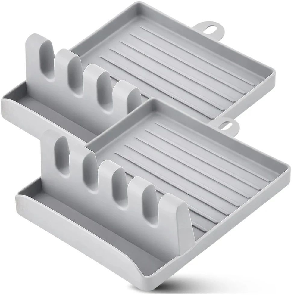 Virtuvinis įrankių laikiklis, pilkas PVC, 2 vnt. TP119