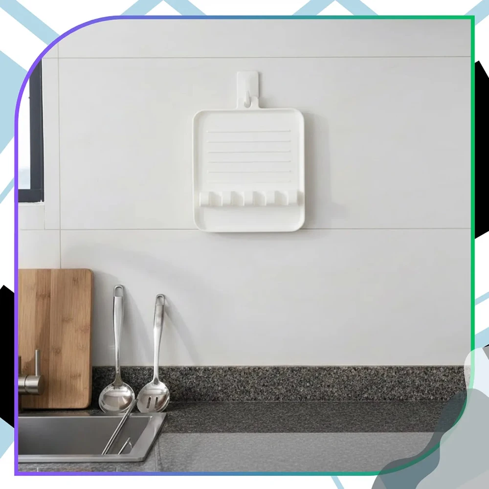 Virtuvinis įrankių laikiklis su dangčių stovu, baltas TP121