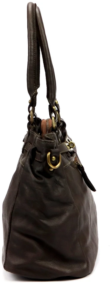 VS 052 tamsiai ruda odinė rankinė