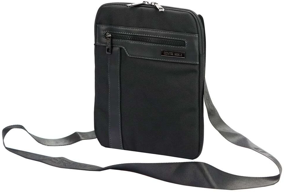 Vyriška juoda crossbody piniginė Coveri World CW2264, ekologiška oda, su reguliuojamu dirželiu