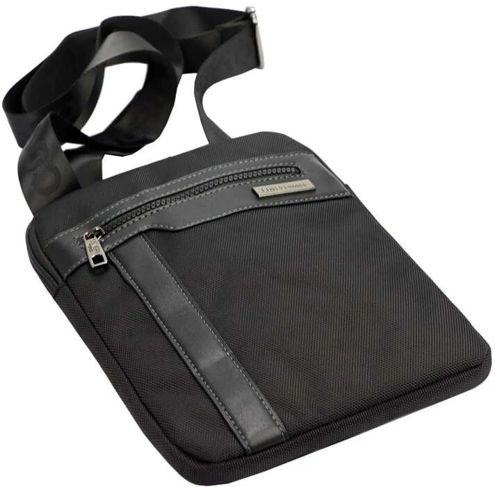 Vyriška juoda crossbody piniginė Coveri World CW2264, ekologiška oda, su reguliuojamu dirželiu
