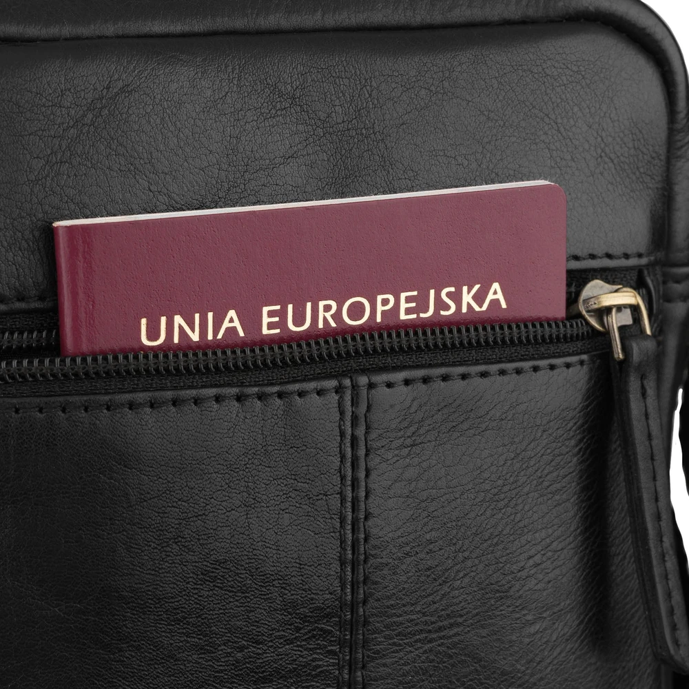 Vyriška juoda odinė rankinė Peterson K83