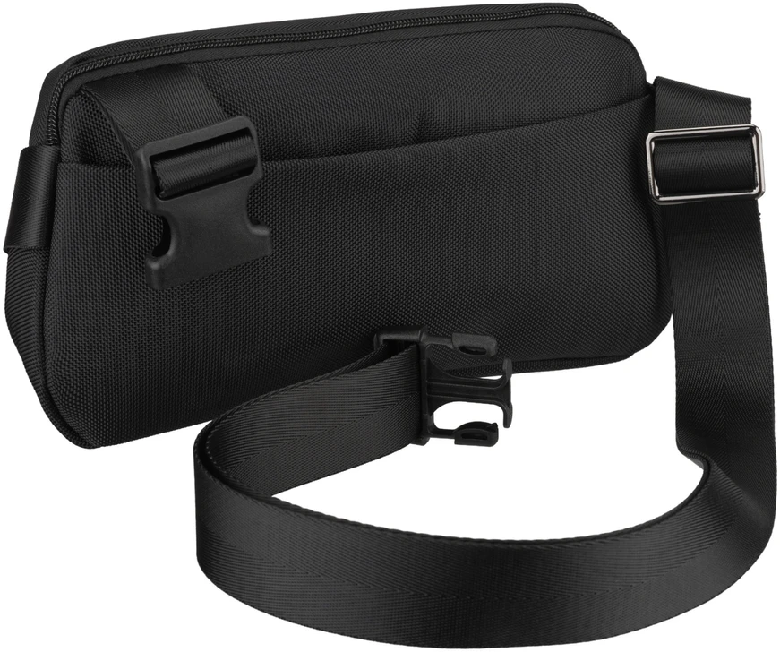 Vyriška maža juoda „Peterson“ lengva miesto rankinė per petį (crossbody), užsegama užtrauktuku, iš tekstilės