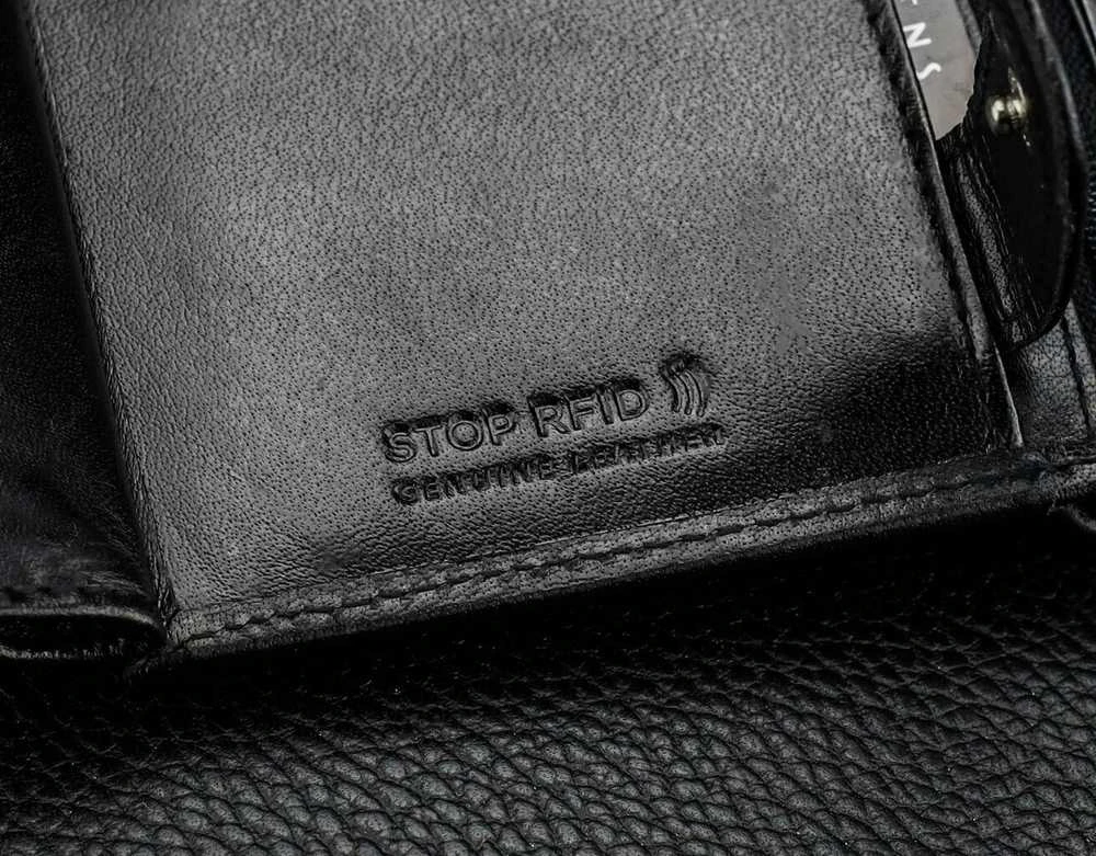 Vyriška natūralios odos piniginė Stevens Z08-326-R, RFID apsauga