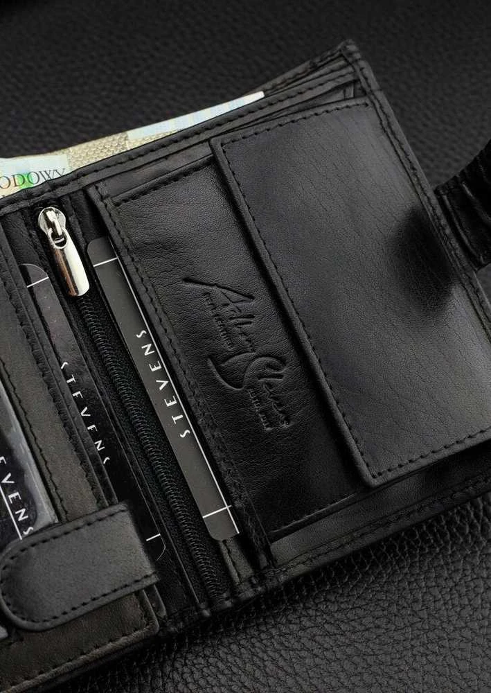 Vyriška natūralios odos piniginė Stevens Z07-326A-R, RFID apsauga