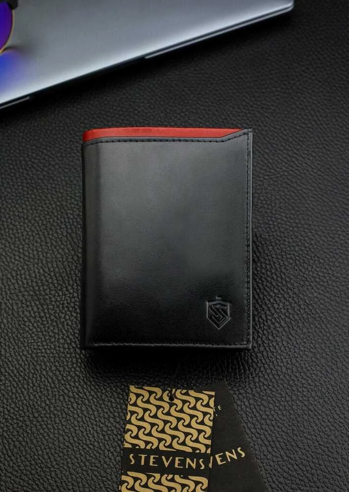 Vyriška natūralios odos piniginė Stevens Z06-326-R, RFID apsauga