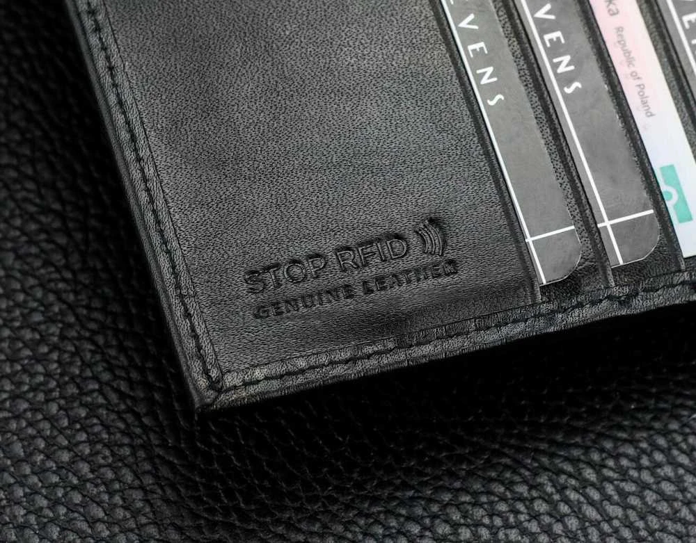 Vyriška natūralios odos piniginė Stevens Z05-8888A-R, RFID apsauga