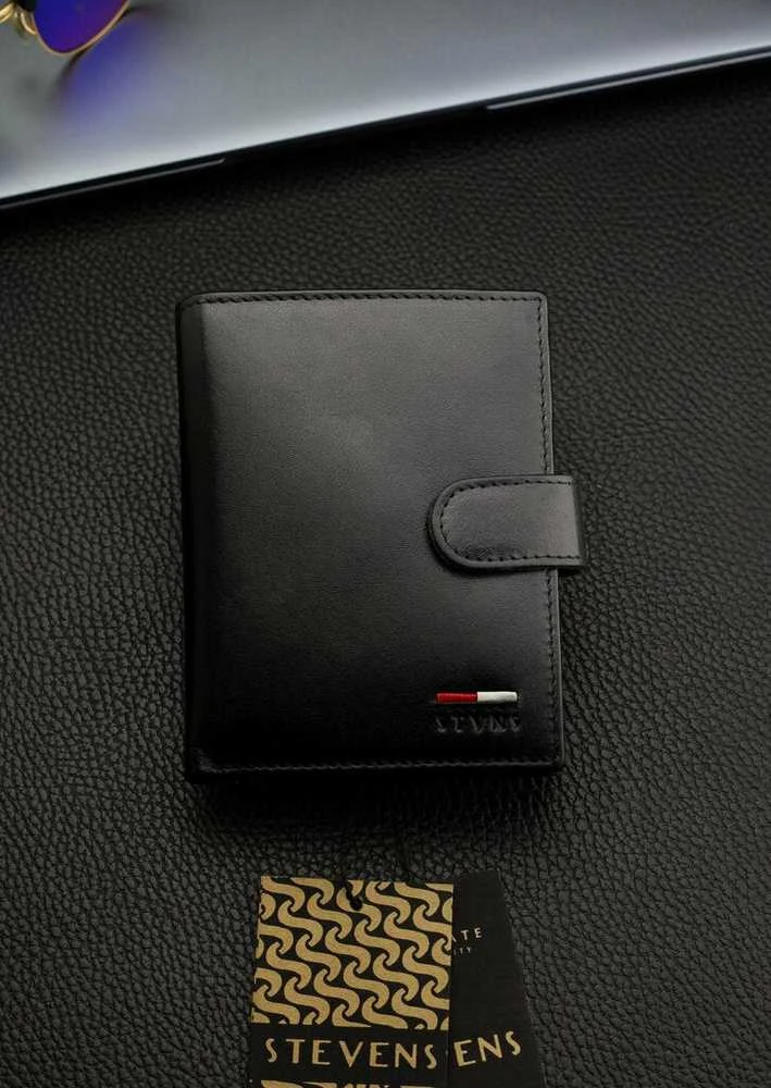 Vyriška natūralios odos piniginė Stevens Z07-326A-R, RFID apsauga