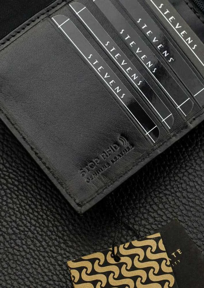 Vyriška natūralios odos piniginė Stevens Z07-8888-R, RFID apsauga