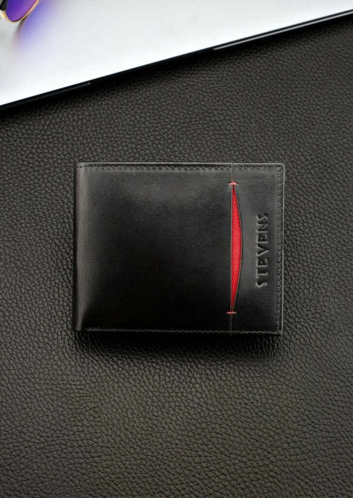 Vyriška natūralios odos piniginė Stevens Z08-8888-R, RFID apsauga