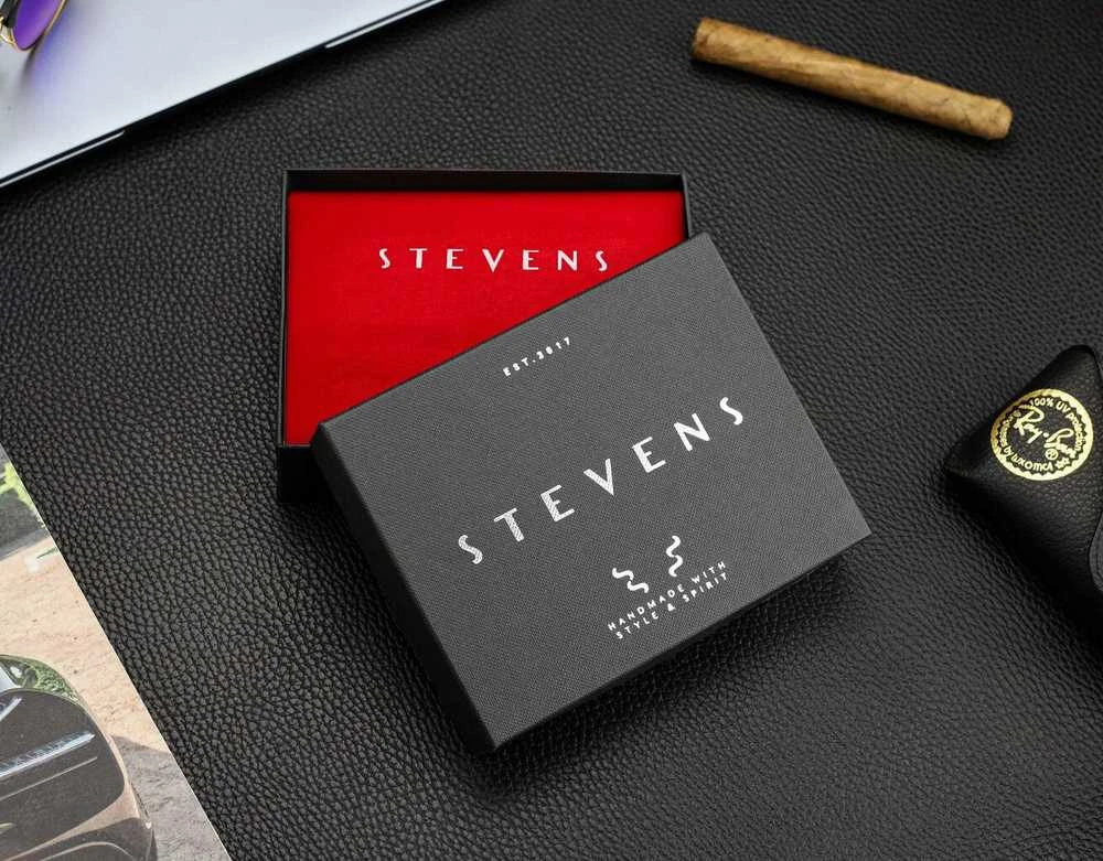 Vyriška natūralios odos piniginė Stevens Z07-8888-R, RFID apsauga
