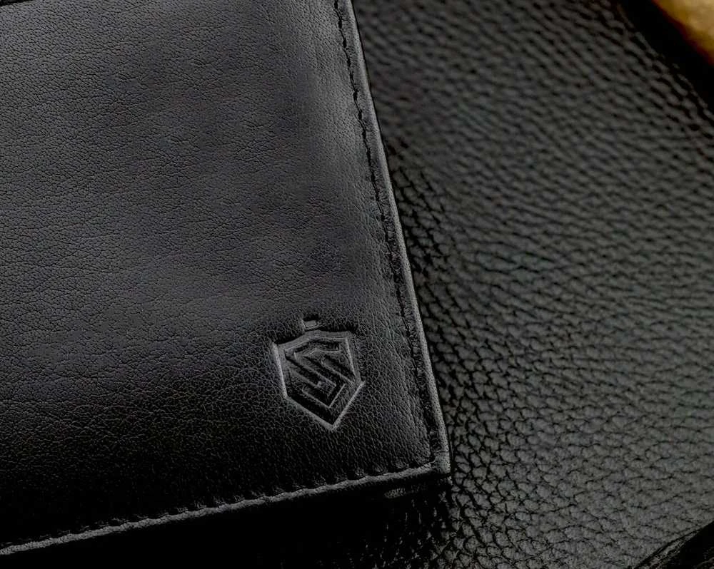 Vyriška natūralios odos piniginė Stevens Z06-8888-R, RFID apsauga